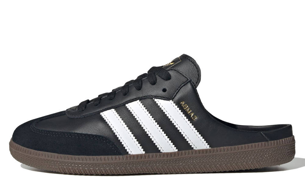 adidas Samba Mule Black White