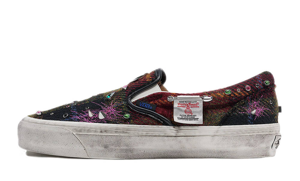 Harris Tweed x Vans Premium Classic Slip-On Red